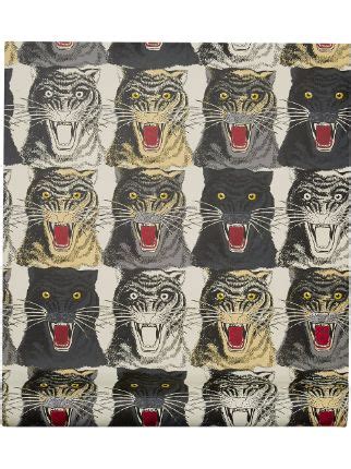 Papel de parede com estampa Tiger Face .